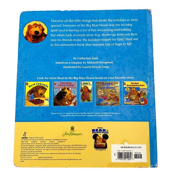 Bears Berry Christmas Lift the Flap Board Book Catherine Daly Kids Holiday Vtg - Picture 2 of 9